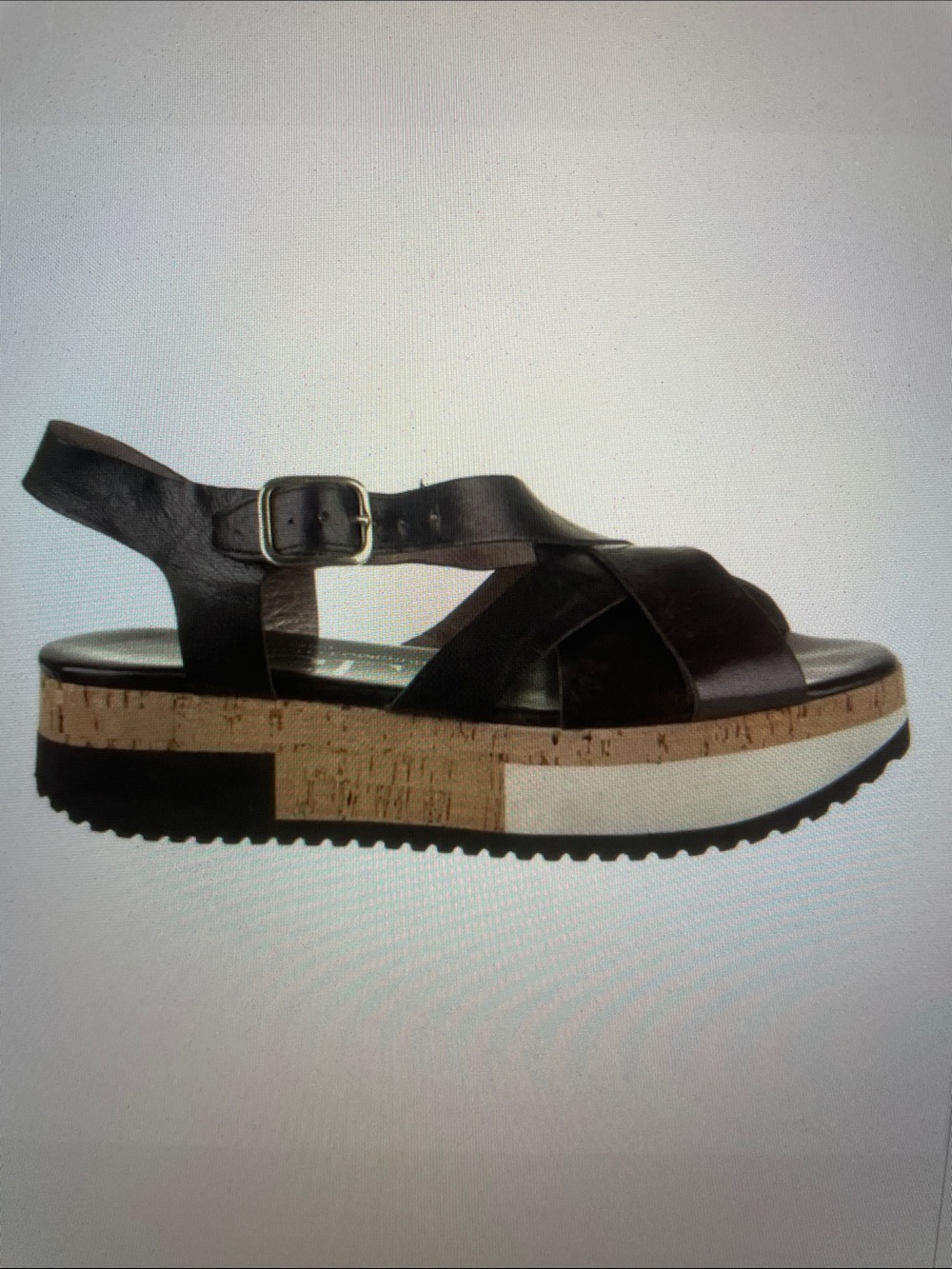 AGL black platform sandal sz 39/9